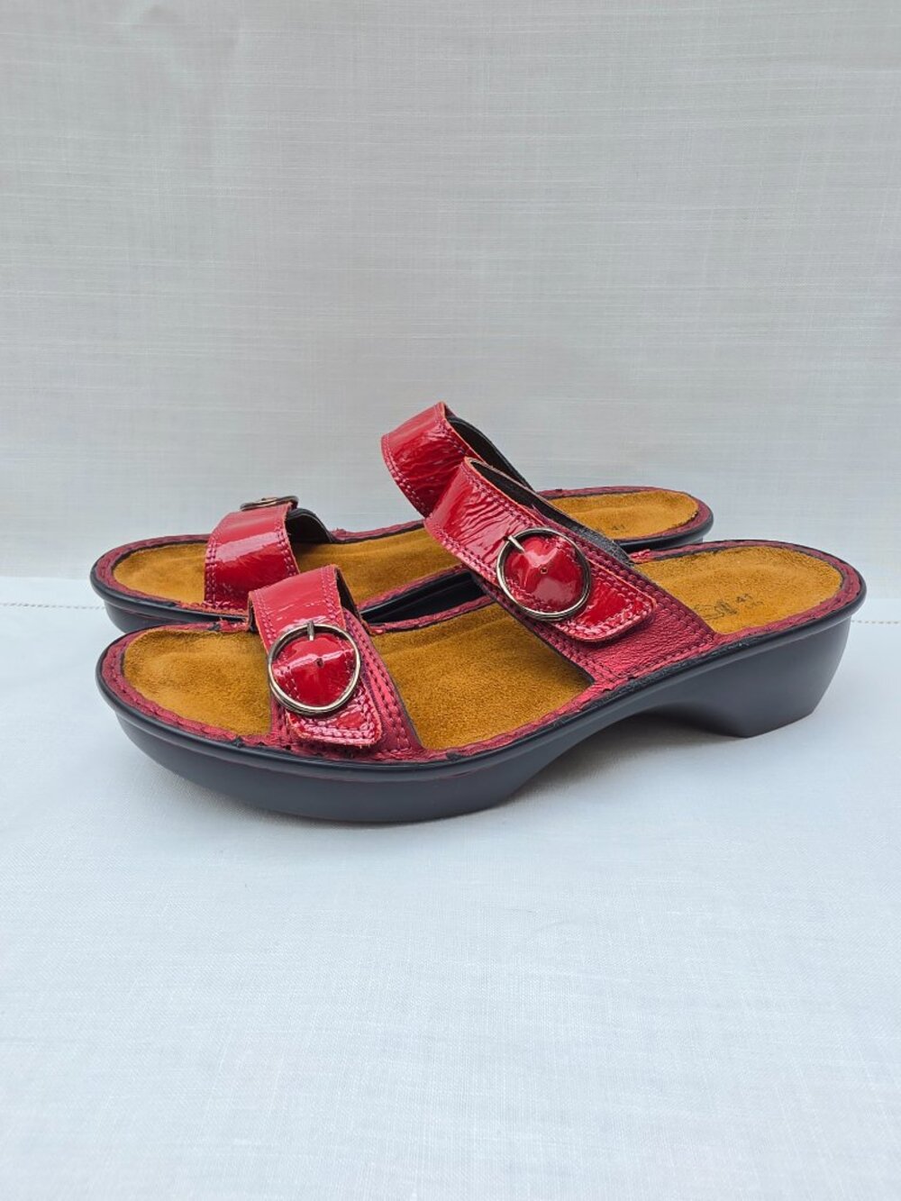 Naot Brooklyn 71003 Slide Slip On Sandals Wedge Heels Comfort Size 41 US 9.5/10